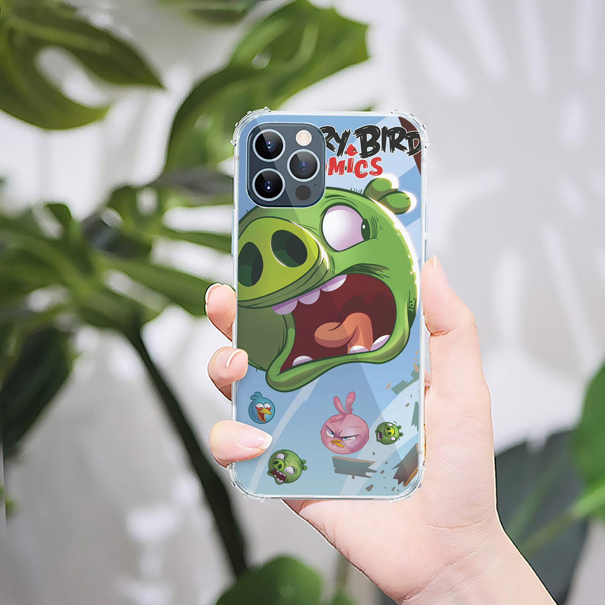 （画像用） Angry Birds アングリーバード 【iPhone 12シリーズ対応】透明スマホケース（クリアソフトケース）